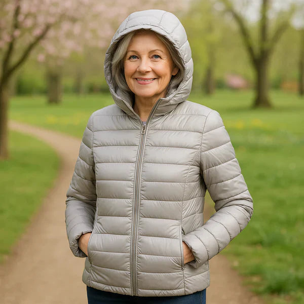 Nabalu Women’s Quilted Jacket – Zip-Front Long Sleeve Outerwear