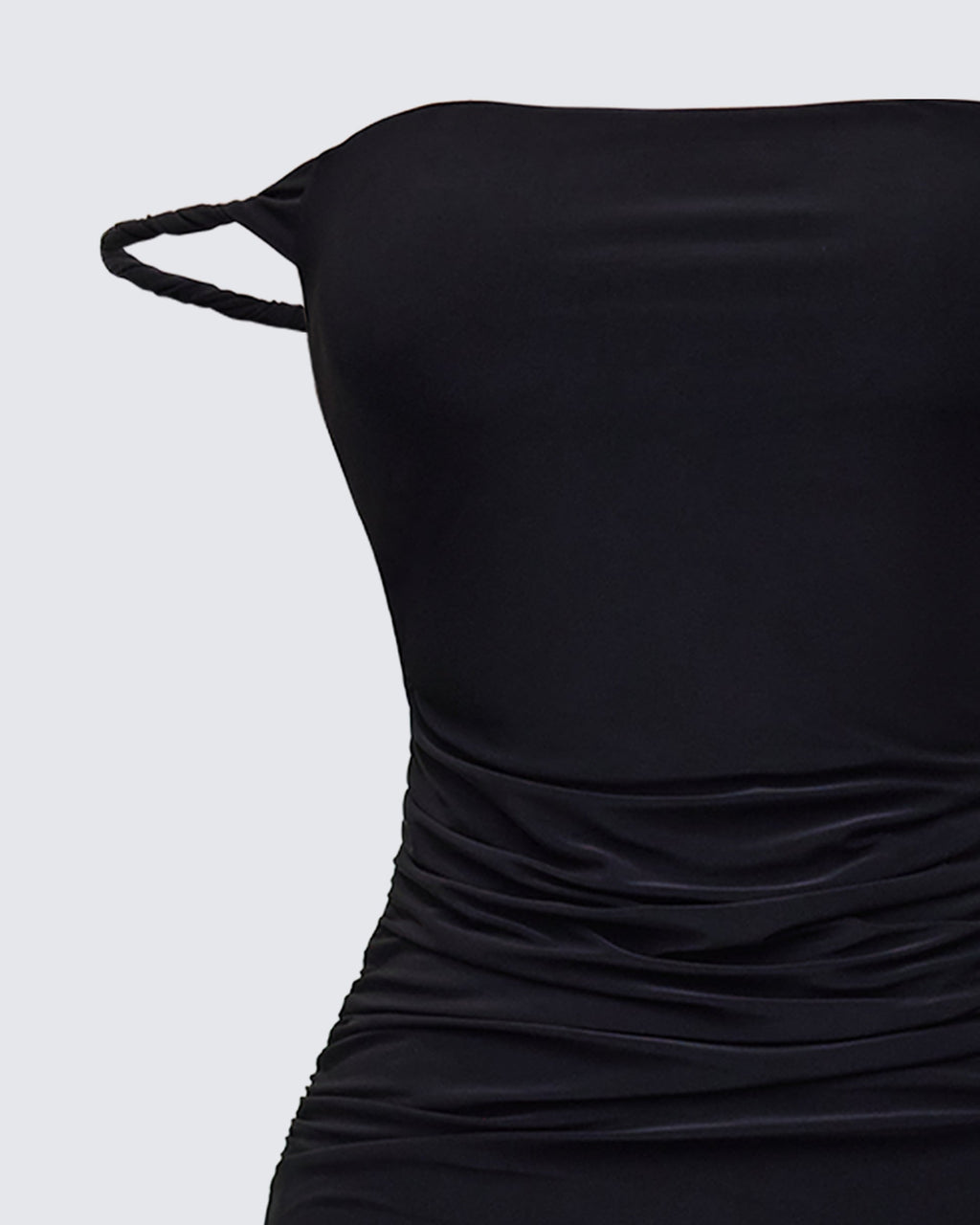 Finesse Elaris Black Twist Strap Maxi Dress