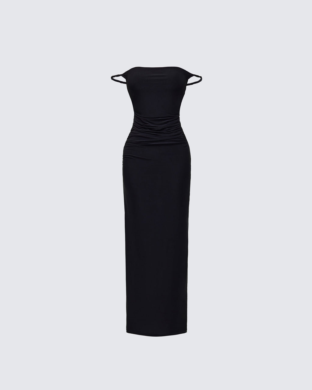 Finesse Elaris Black Twist Strap Maxi Dress
