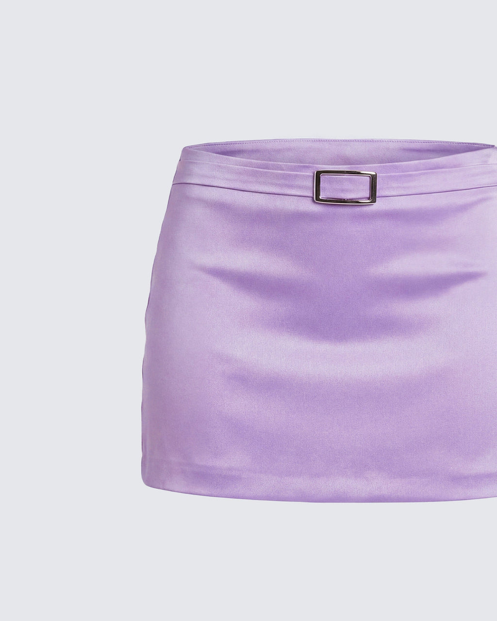 Finesse Eleanora Lilac Satin Mini Skirt