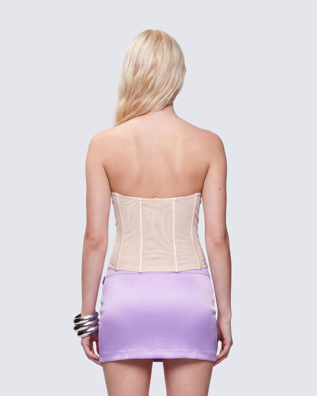 Finesse Eleanora Nude Mesh Corset Top