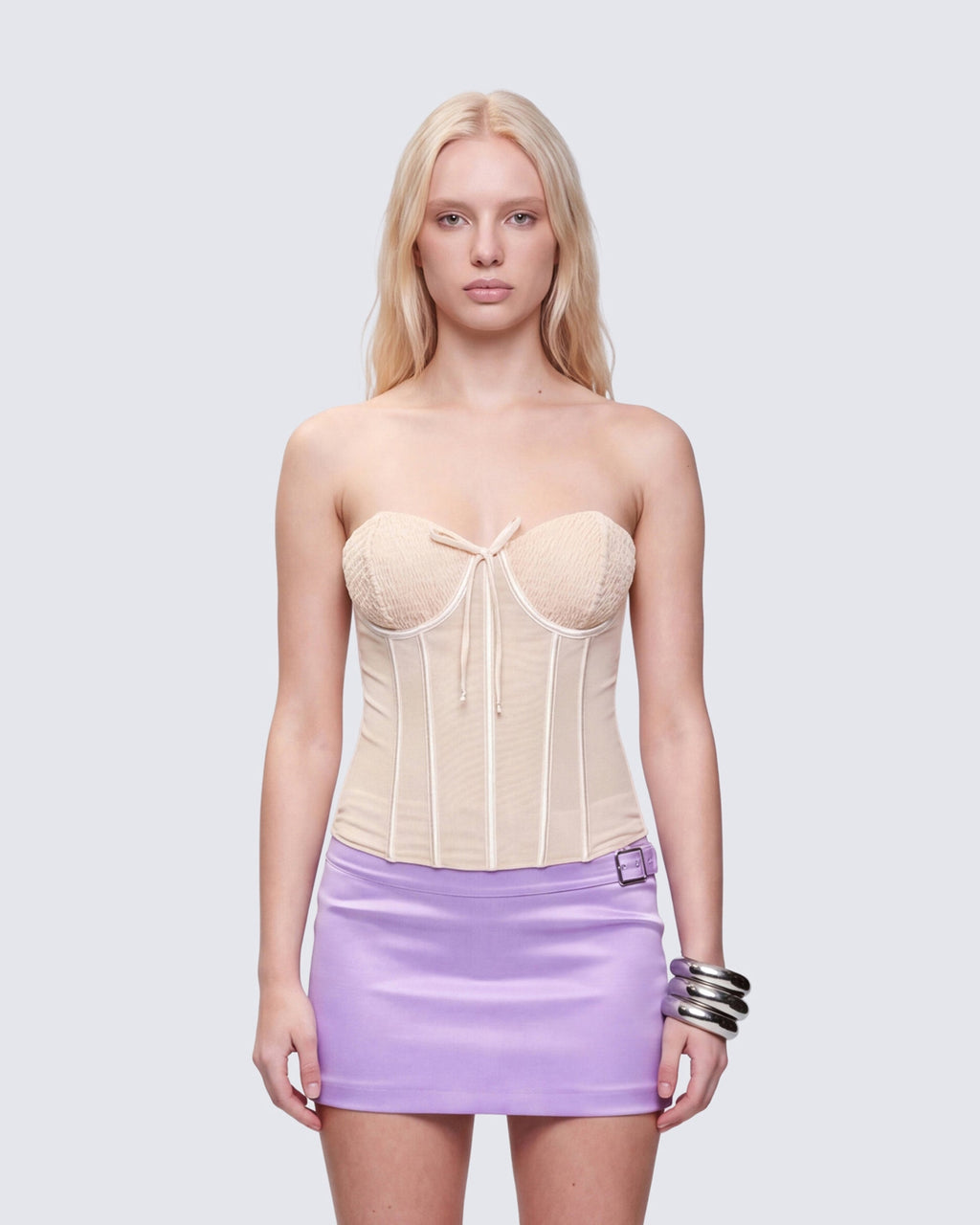 Finesse Eleanora Nude Mesh Corset Top