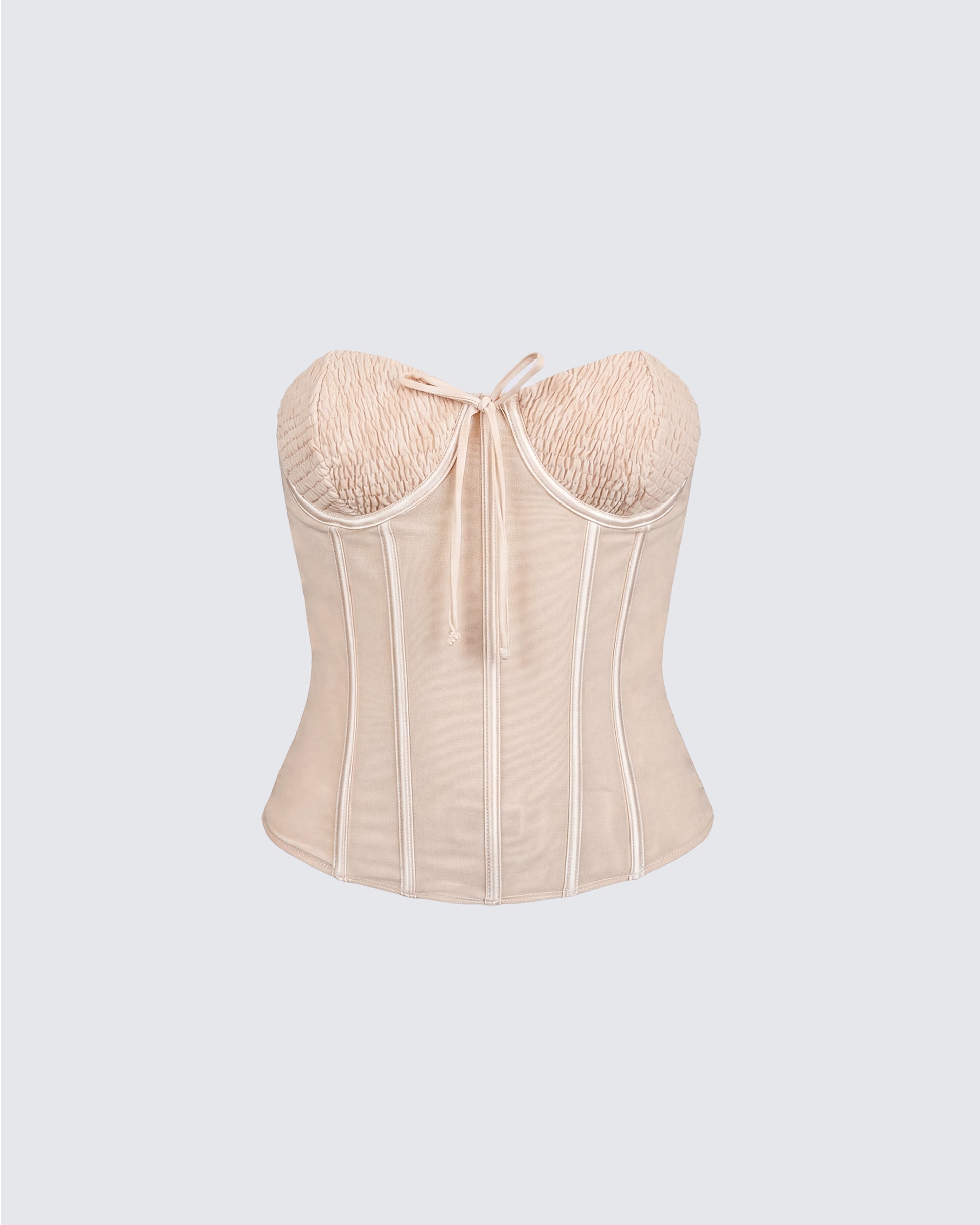 Finesse Eleanora Nude Mesh Corset Top