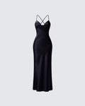 Finesse Elspeth Satin Bias Slip Maxi Dress 1