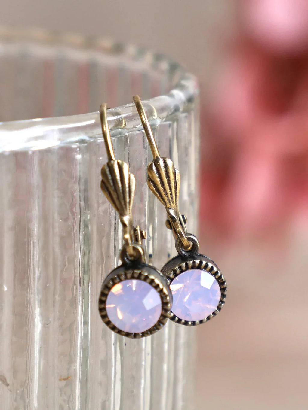 April Cornell Rose Opal Drop Earrings