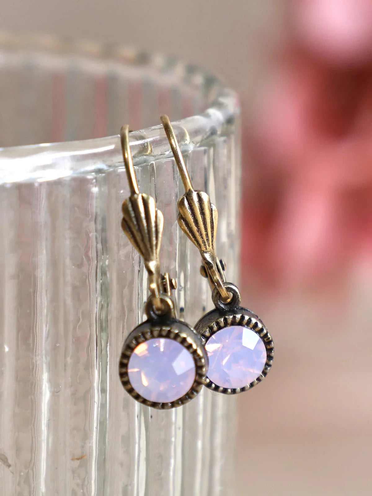 April Cornell Rose Opal Drop Earrings
