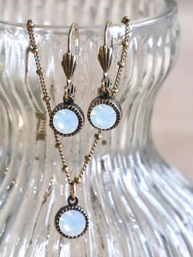 April Cornell White Opal Drop Earrings