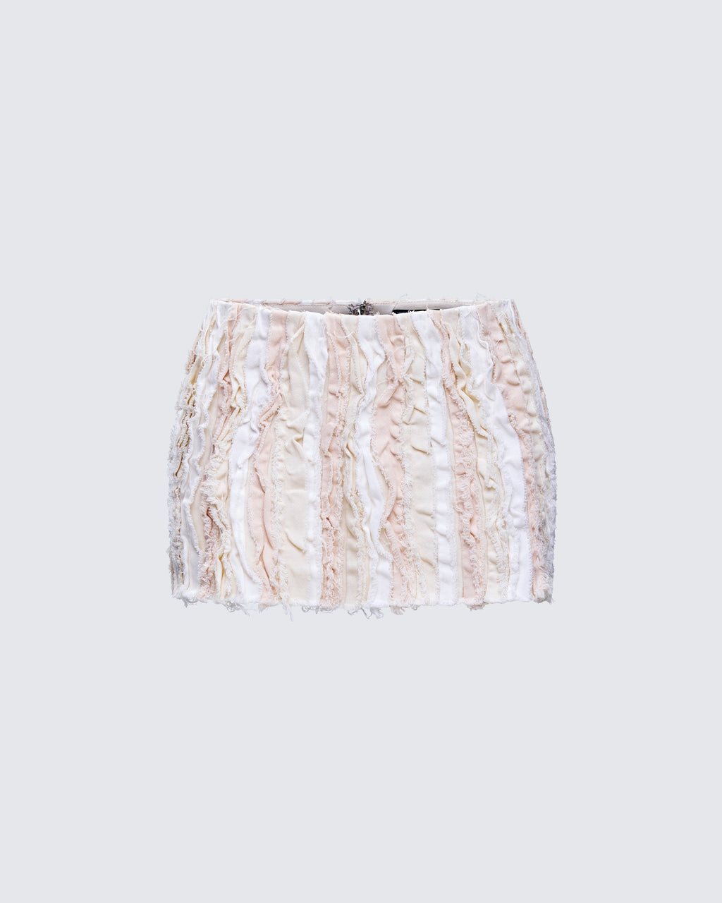 Finesse Eyra Ivory Distressed Seam Skirt