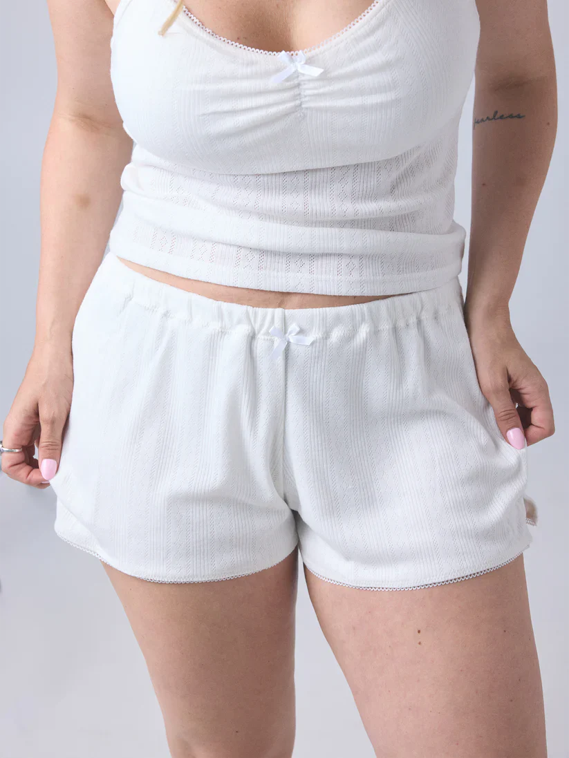 Klassy Pointelle PJ Shorts