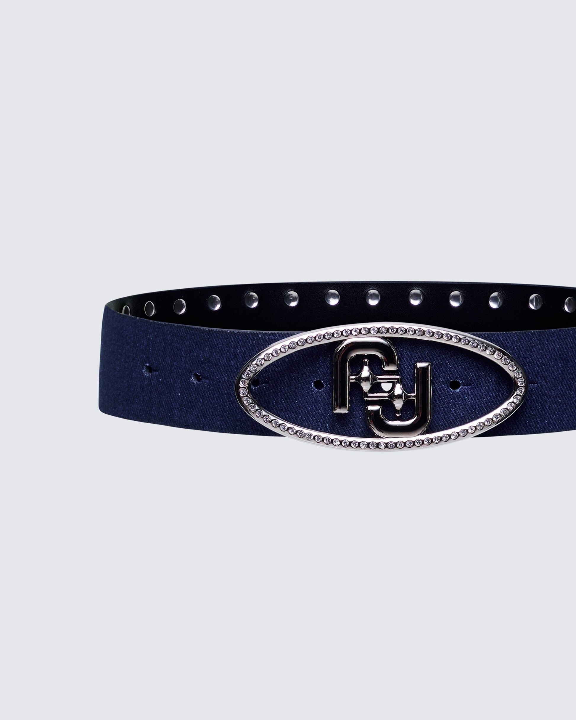 Finesse Fidelia Blue Denim Finesse Icon Plate Diamonte Belt