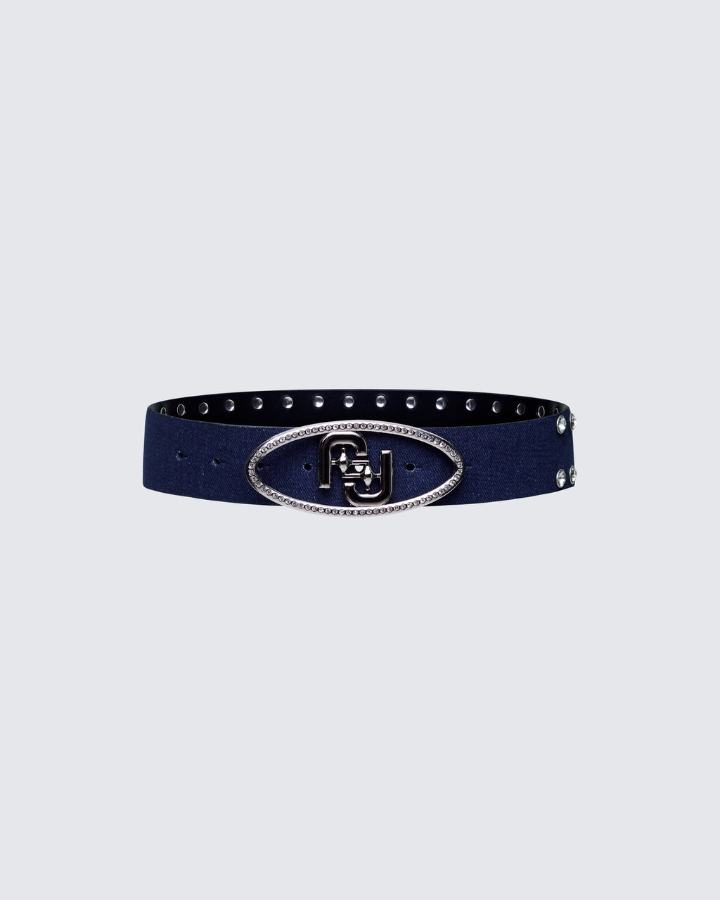 Finesse Fidelia Blue Denim Finesse Icon Plate Diamonte Belt