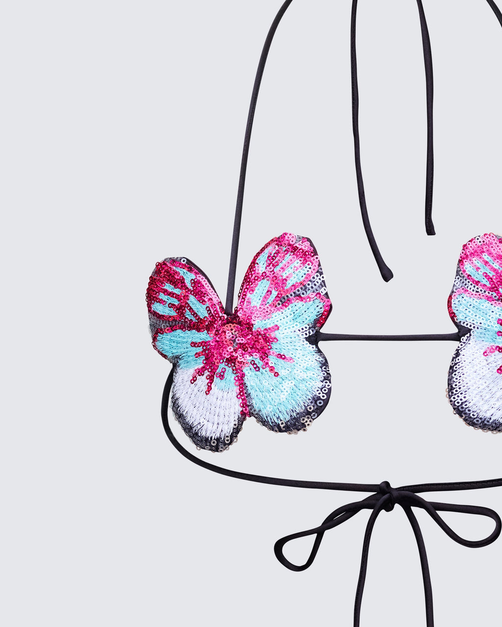 Kandi Embellished Butterfly Bra Top