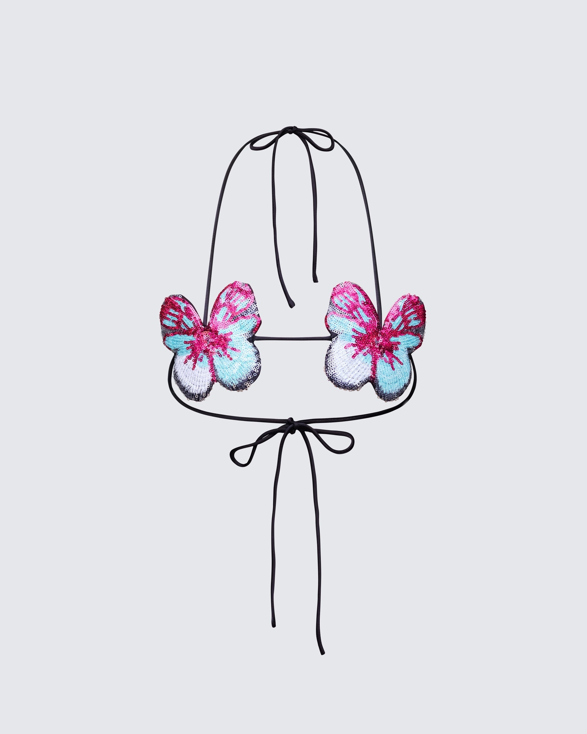 Kandi Embellished Butterfly Bra Top
