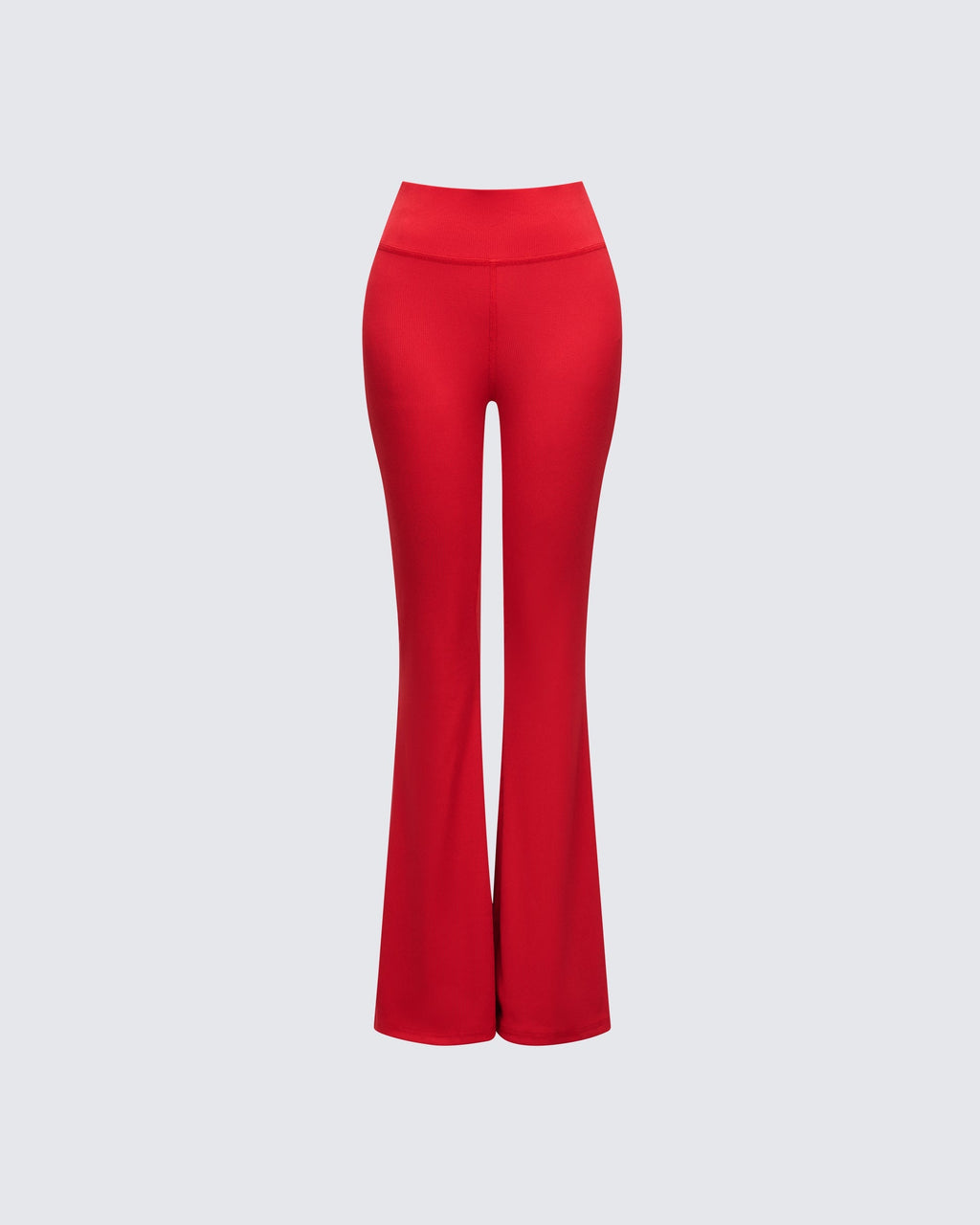 Finesse Cambree Red Ribbed Flare Legging