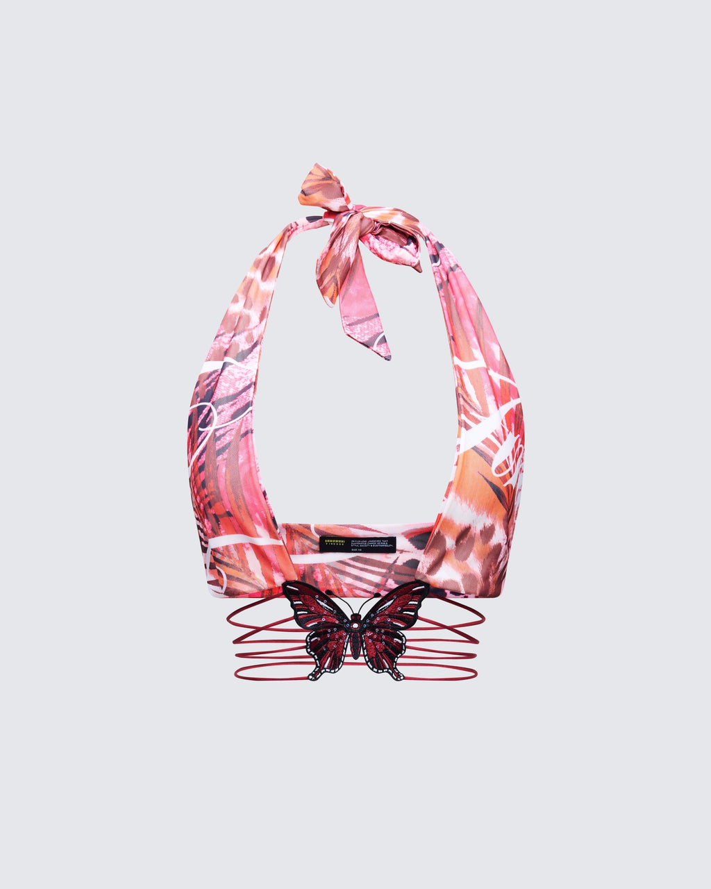 Finesse Cece Printed Halterneck Top