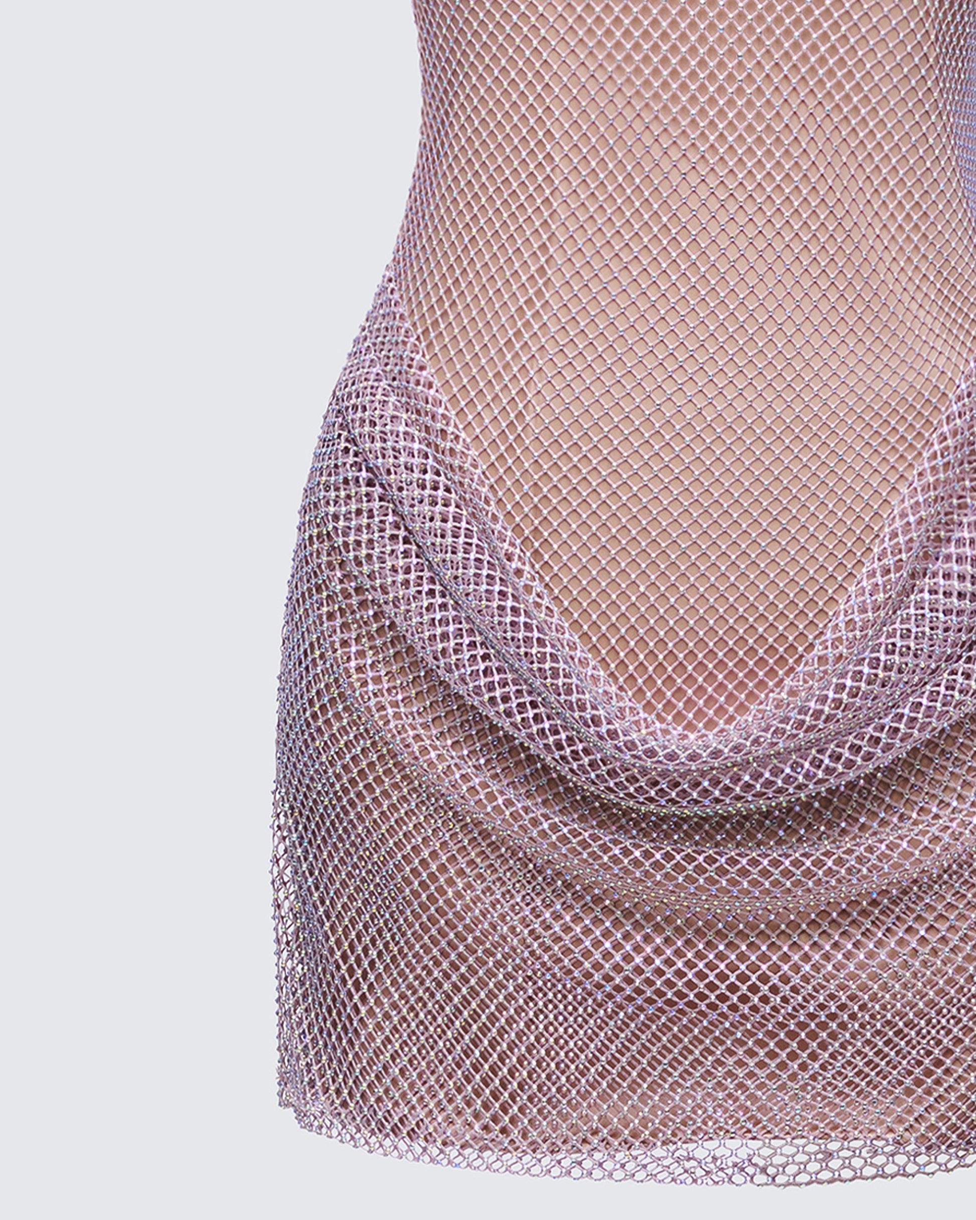 Finesse Fortuna Silver Hotfix Strapless Mini Dress
