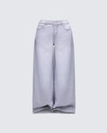 Finesse Lysandra Washed Grey Pleat Inset Jean