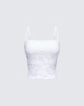 Finesse Sybil White Detachable Cami Top