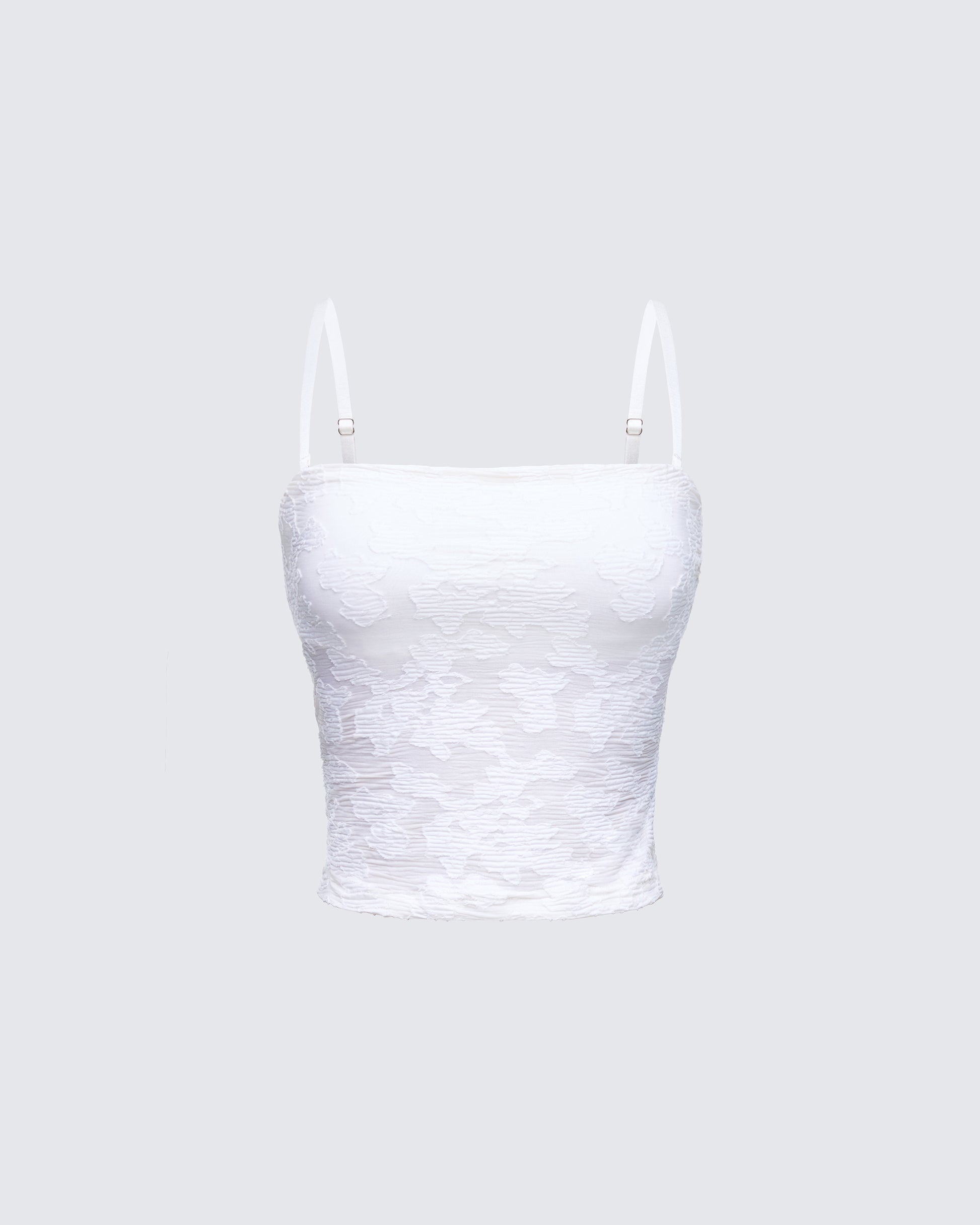 Finesse Sybil White Detachable Cami Top
