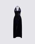 Finesse Ursula Black Wrap Maxi Dress