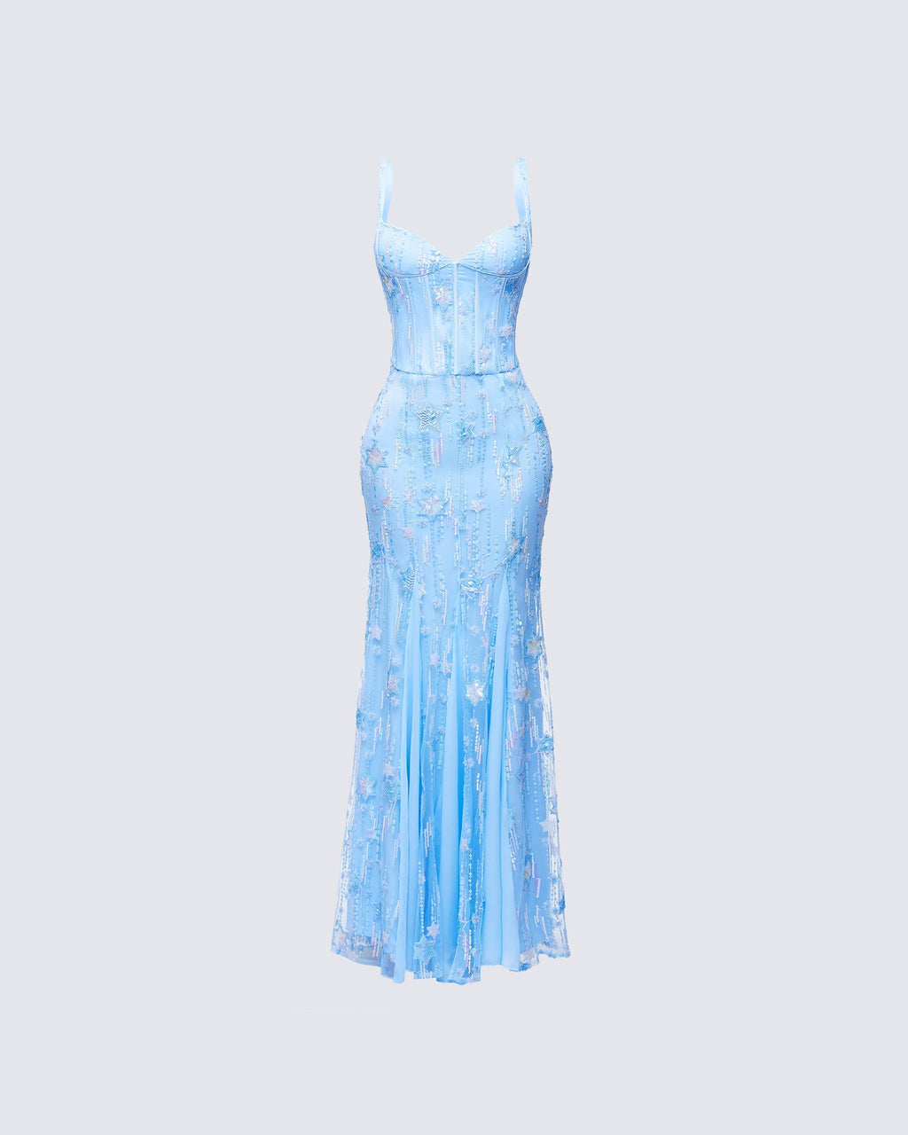 Finesse Emani Blue Embellished Maxi Dress