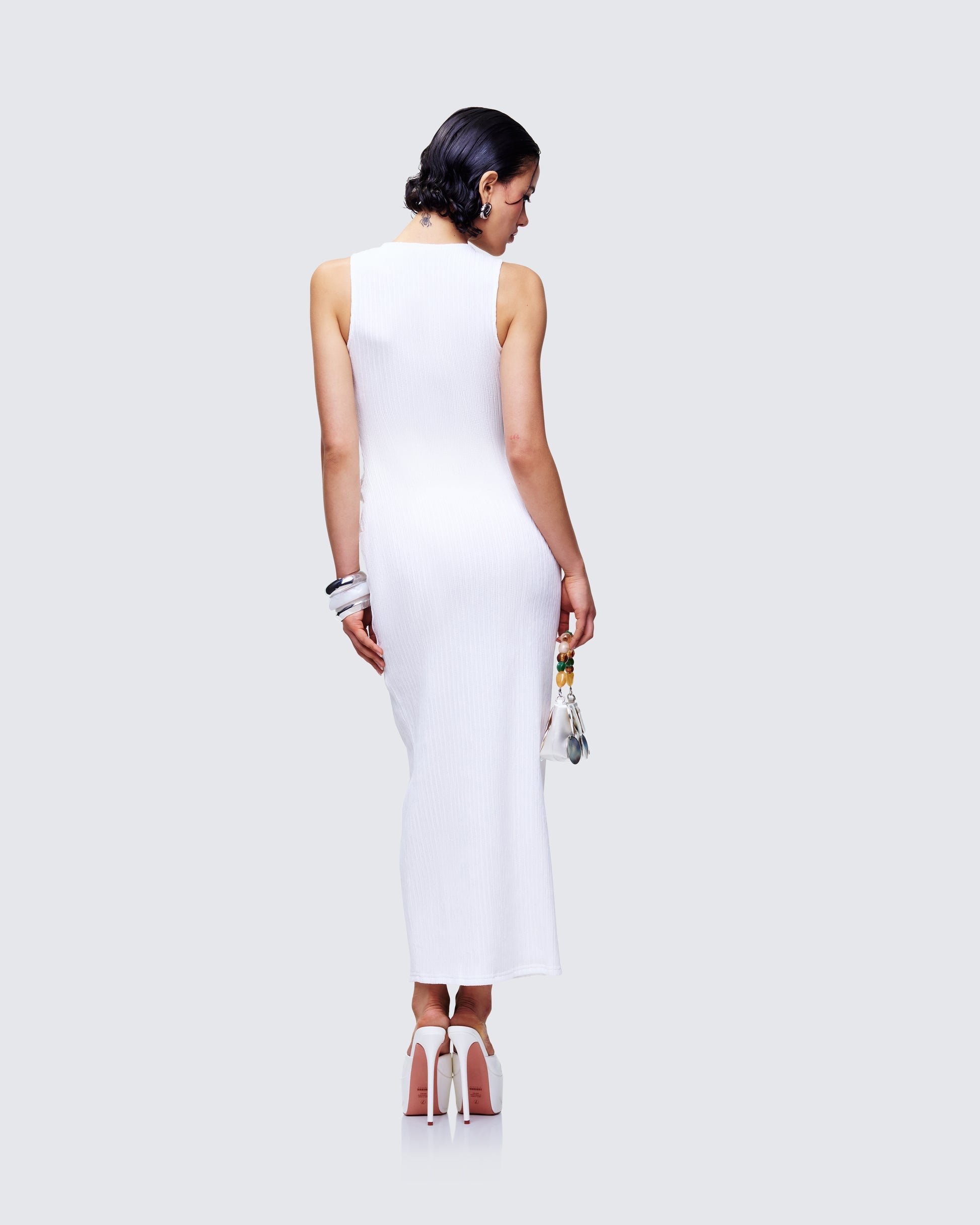 Finesse Tansy Ivory Button Up Maxi Dress