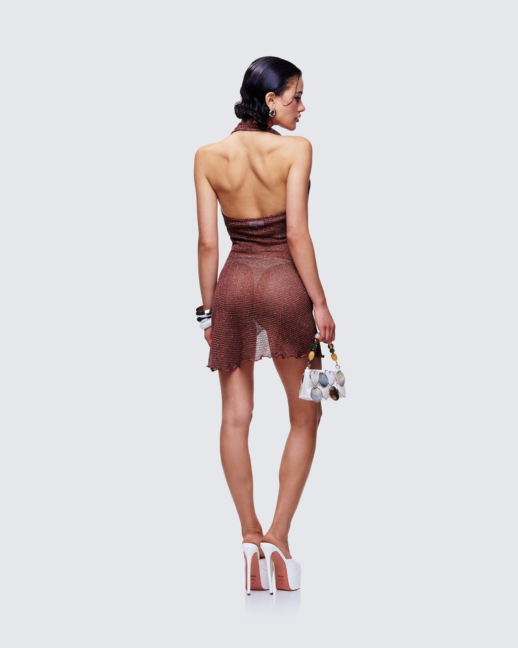 Finesse Shakira Bronze Ring Halter Dress