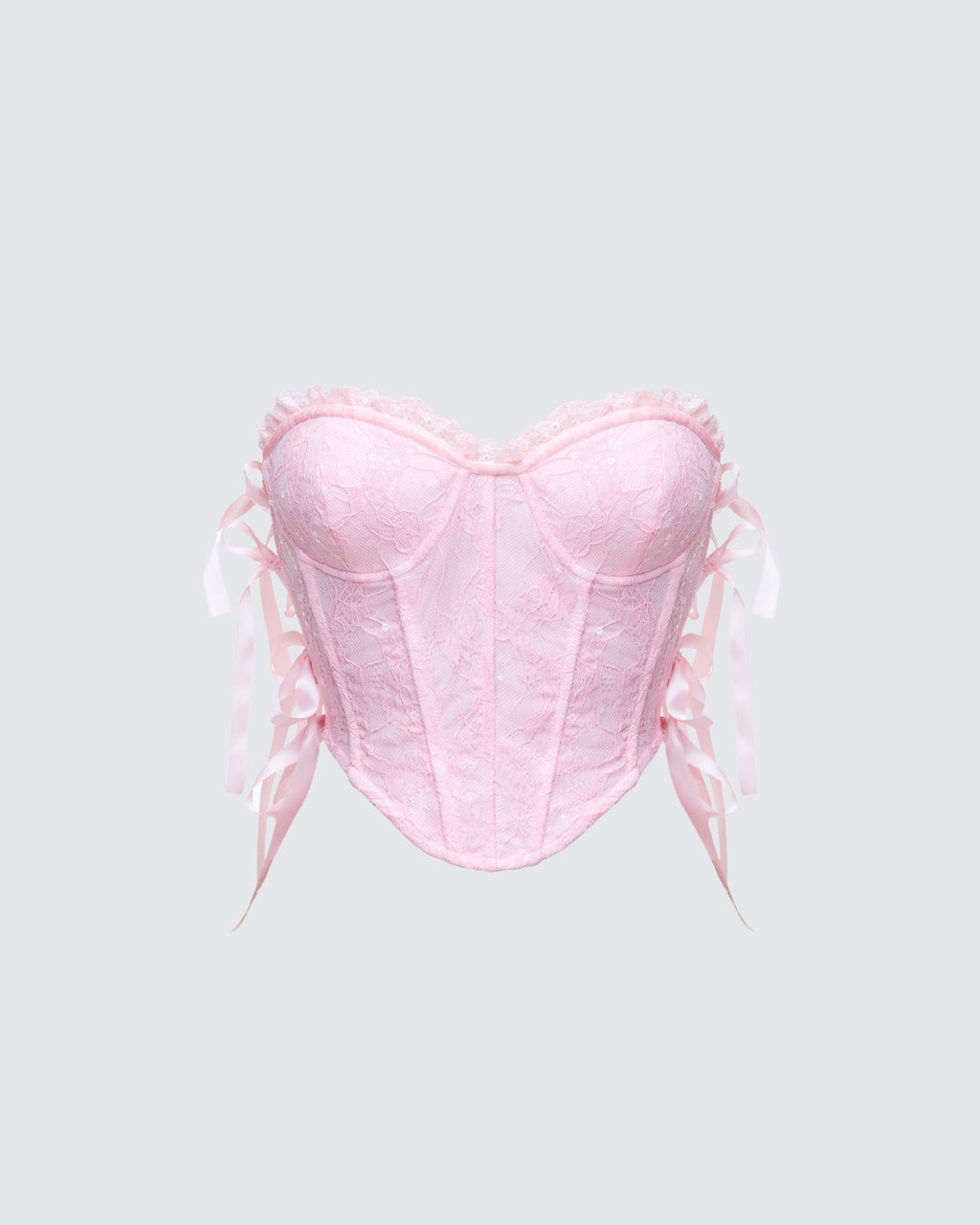 Finesse Cinday Sequin Side Tie Corset