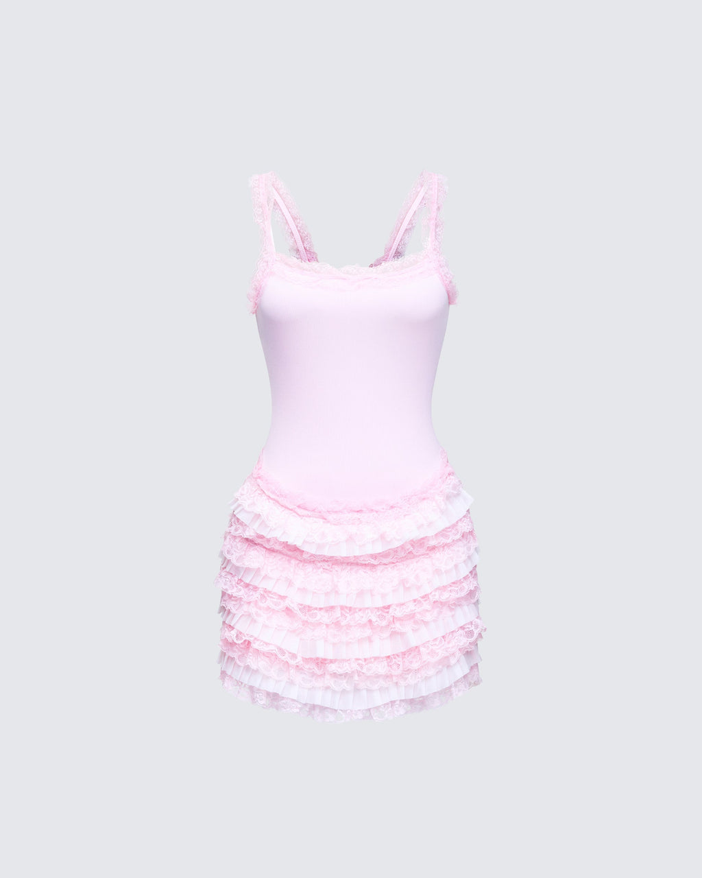 Finesse Amira Ribbed Ruffle Mini Dress