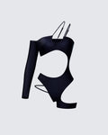 Finesse Astra Black Cut Out Swimsuit