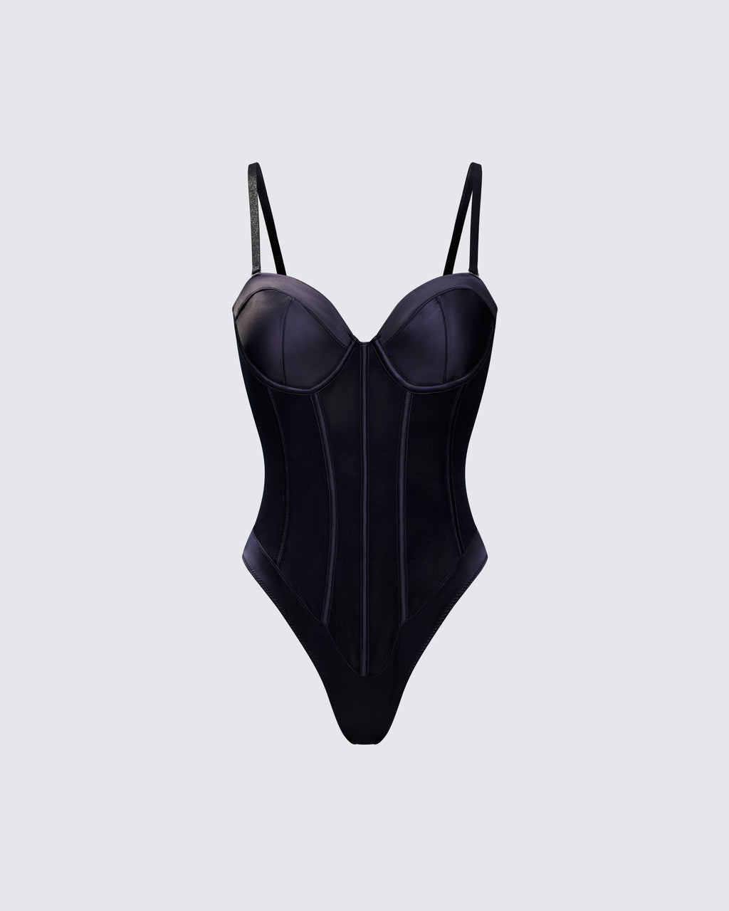 Finesse Cinderella Mesh Detachable Strap Bodysuit