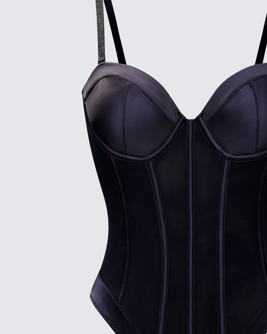 Finesse Cinderella Mesh Detachable Strap Bodysuit