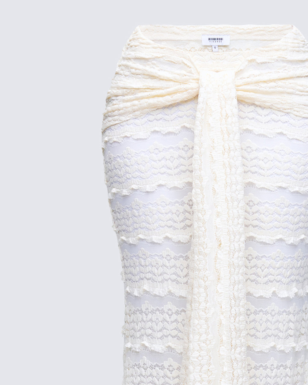 Finesse Dreya Cream Textured Maxi Skirt