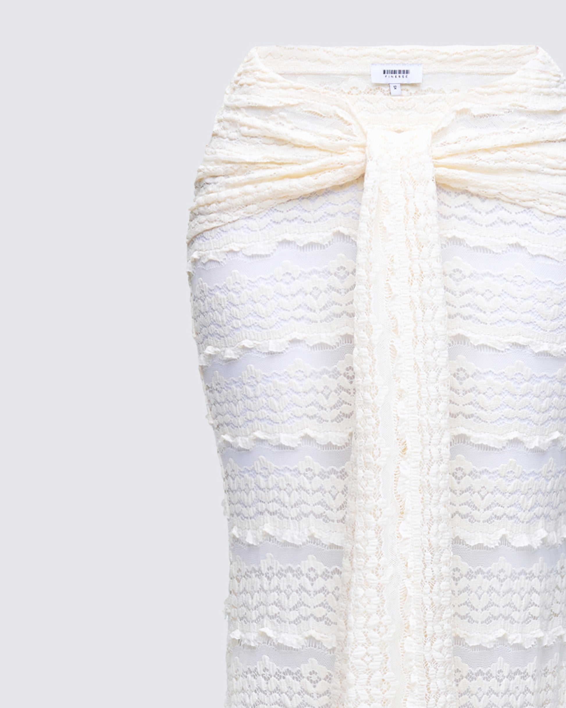 Finesse Dreya Cream Textured Maxi Skirt