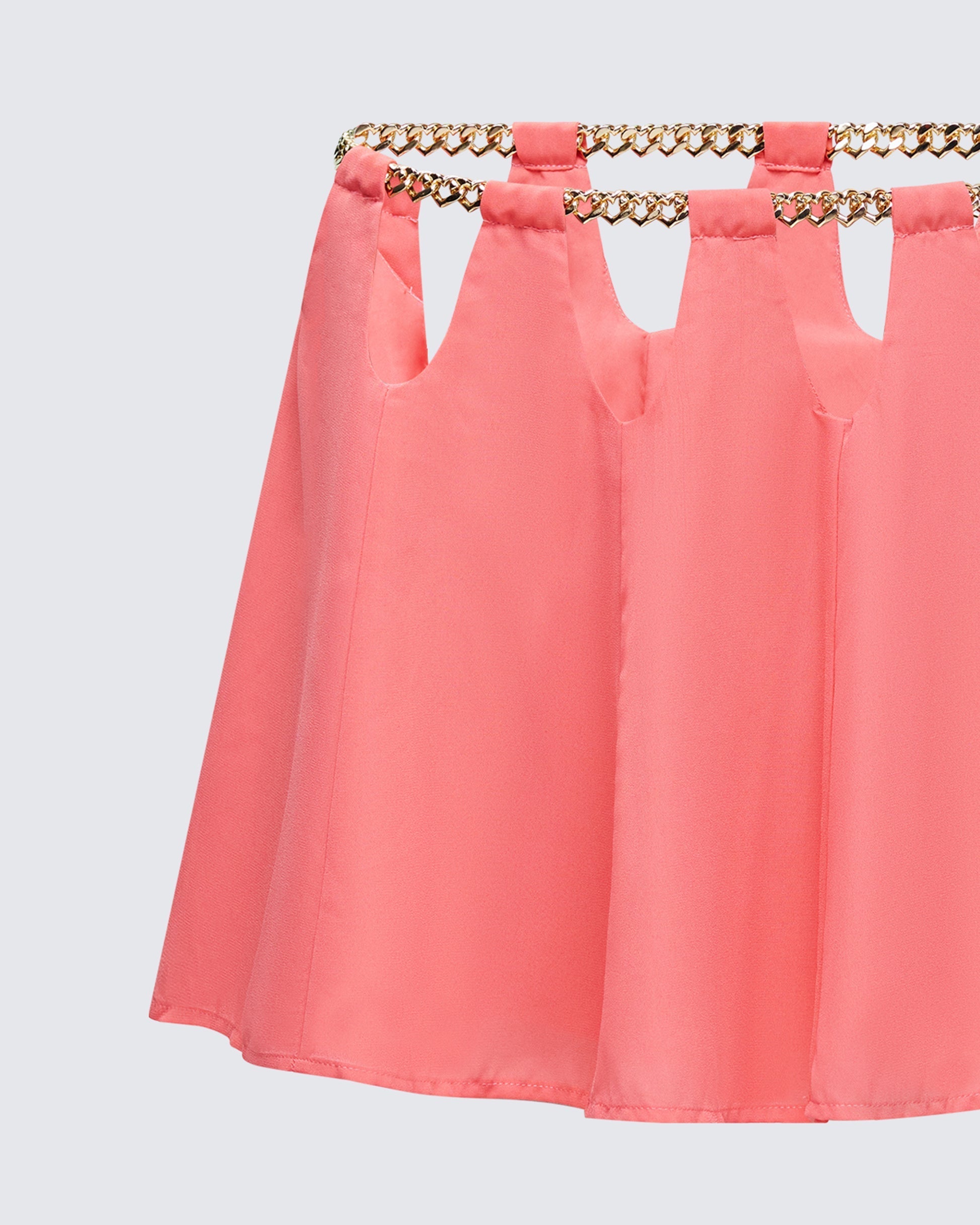 Finesse Arla Pink Heart Chain Mini Skirt