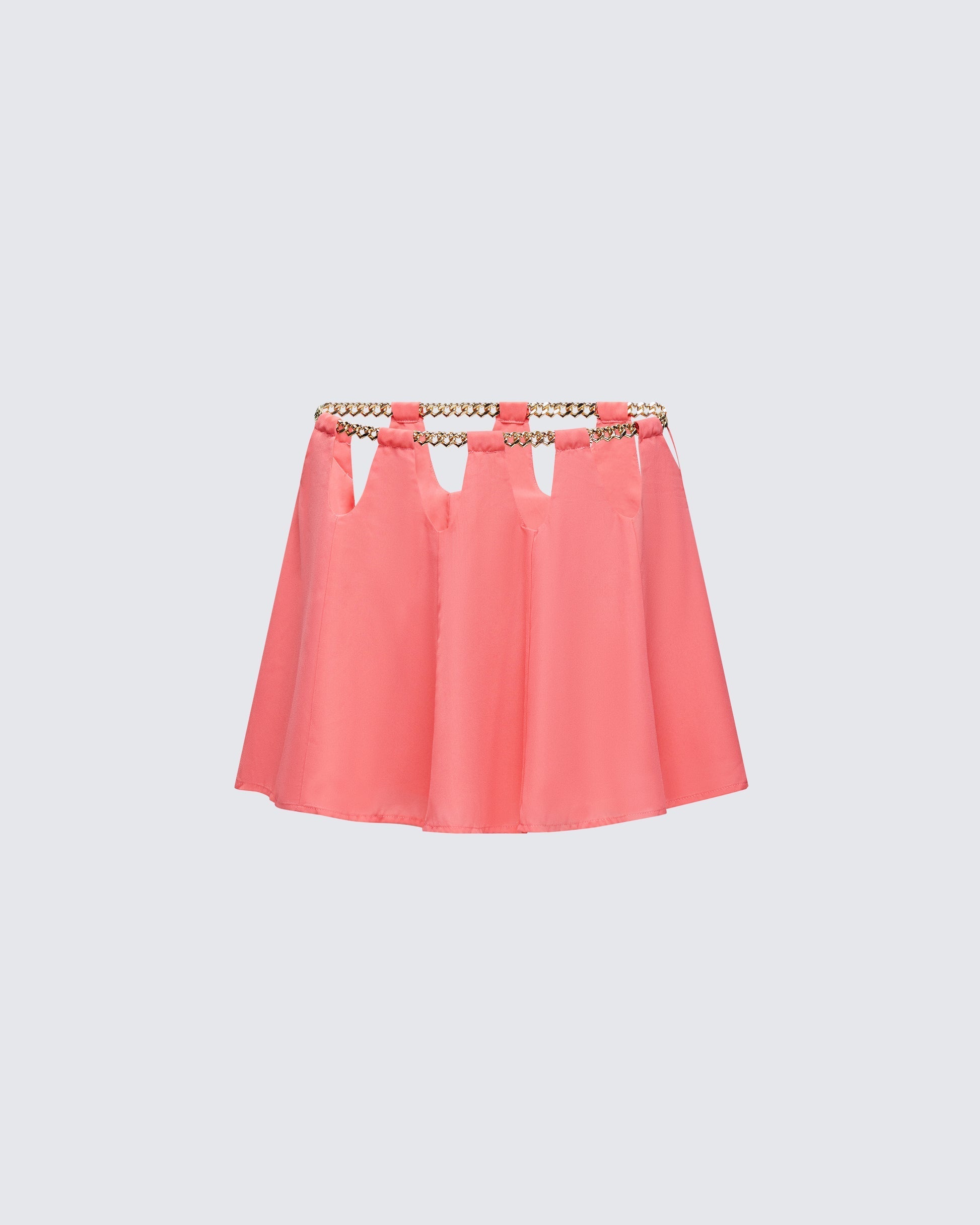 Finesse Arla Pink Heart Chain Mini Skirt