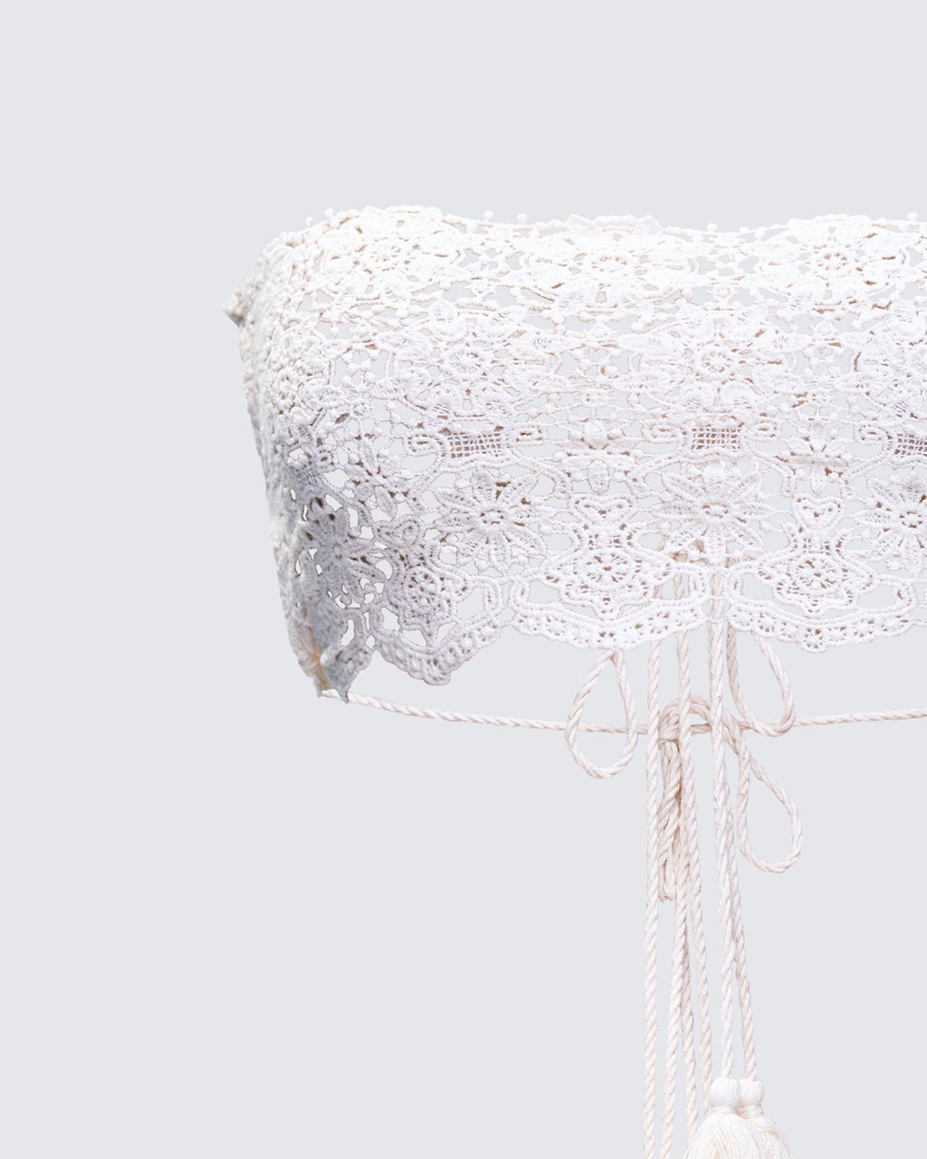 Noxie White Crochet Bandeau Top