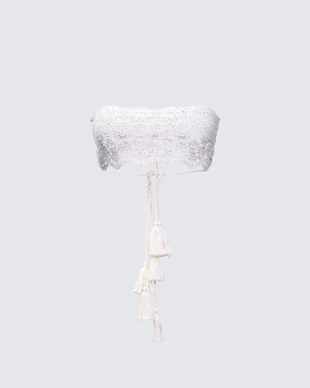 Noxie White Crochet Bandeau Top