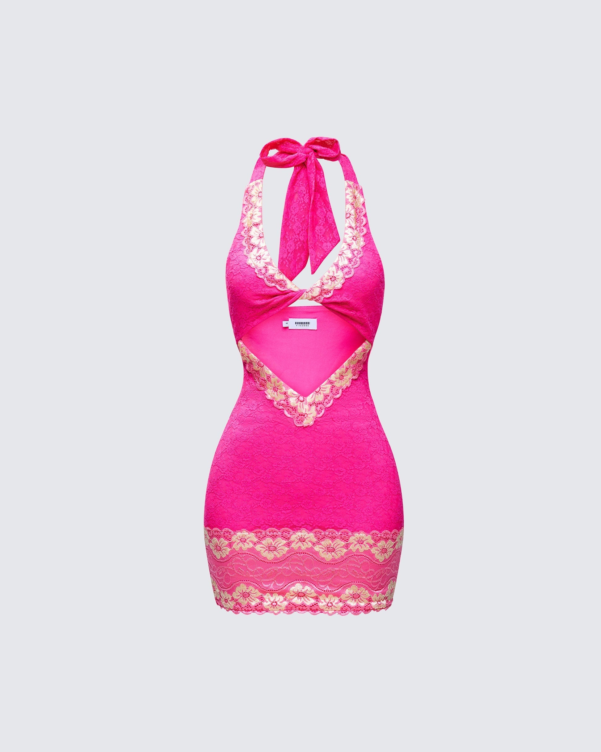 Finesse Rinna Lace Cut Out Mini Dress