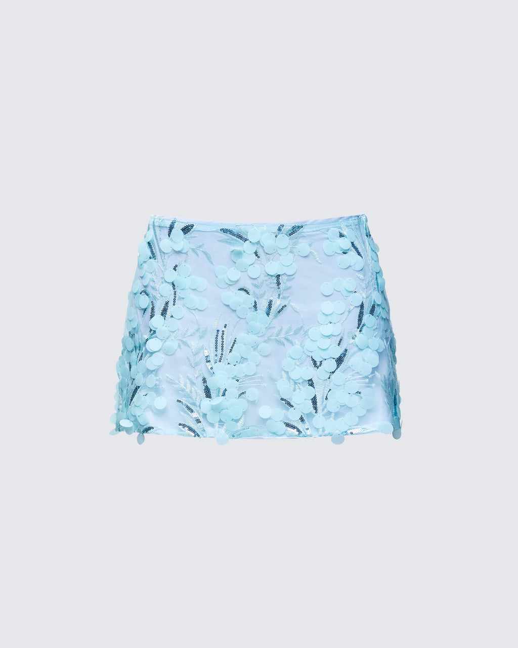 Finesse Rosalind Green Embellished Mini Skirt