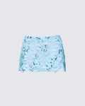 Finesse Rosalind Green Embellished Mini Skirt