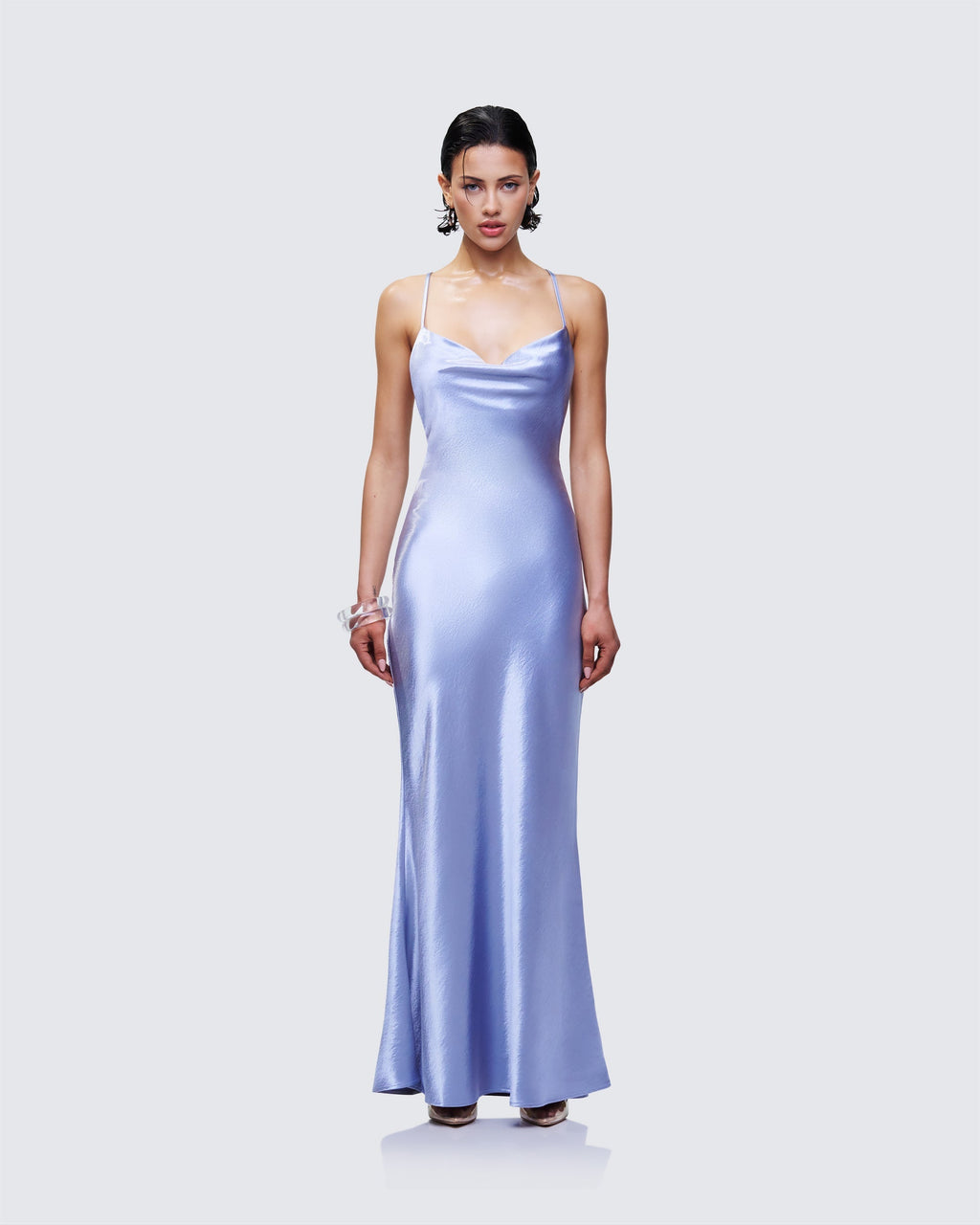 Elspeth Satin Bias Slip Maxi Dress 1
