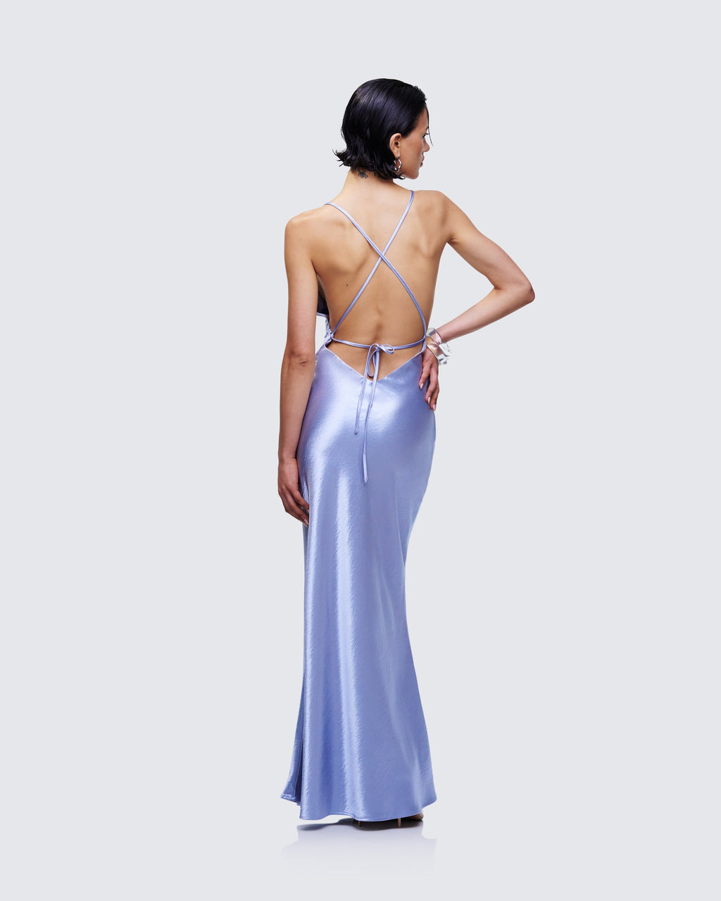 Elspeth Satin Bias Slip Maxi Dress 1