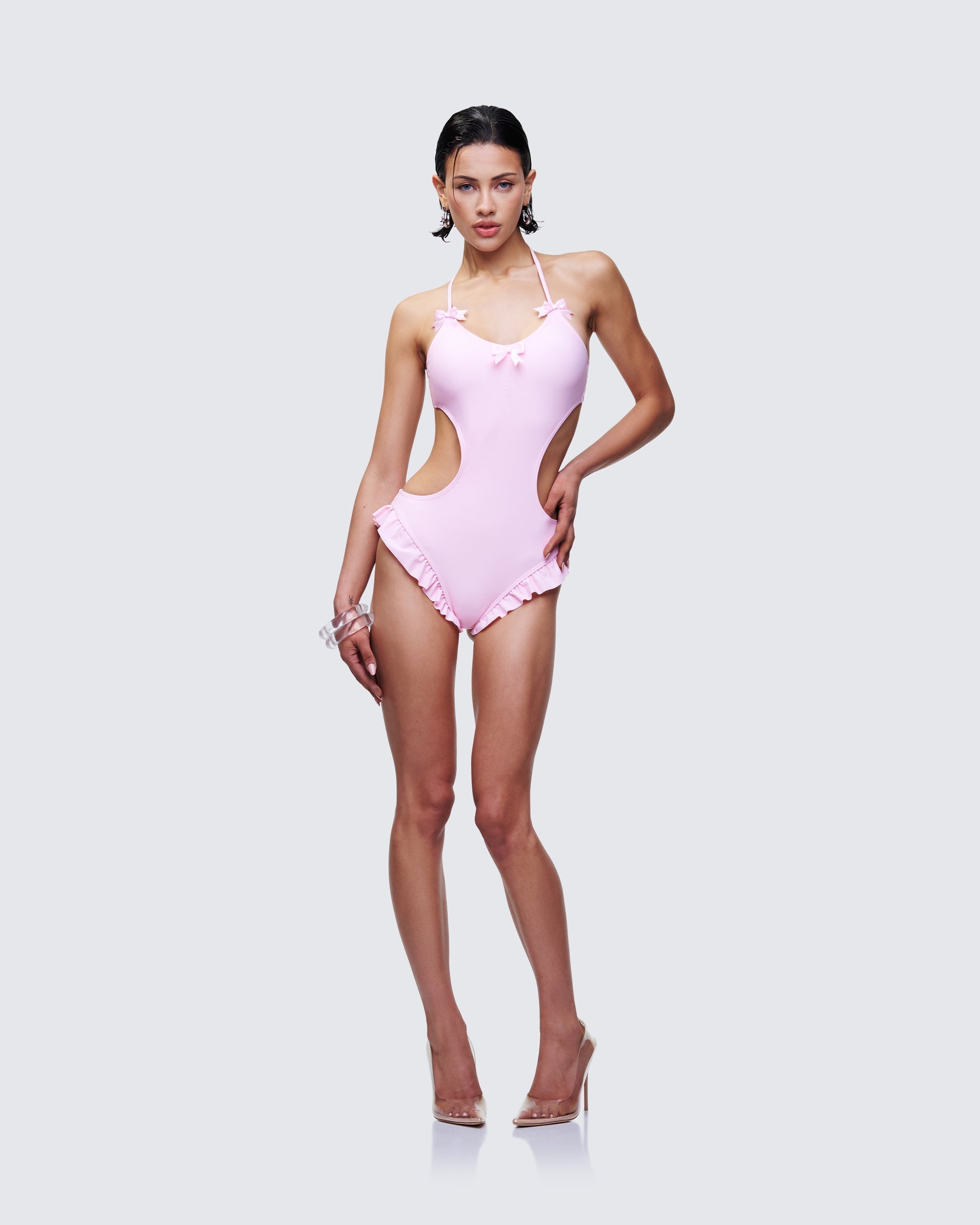 Finesse Persephone Pink Bow Swimsuit