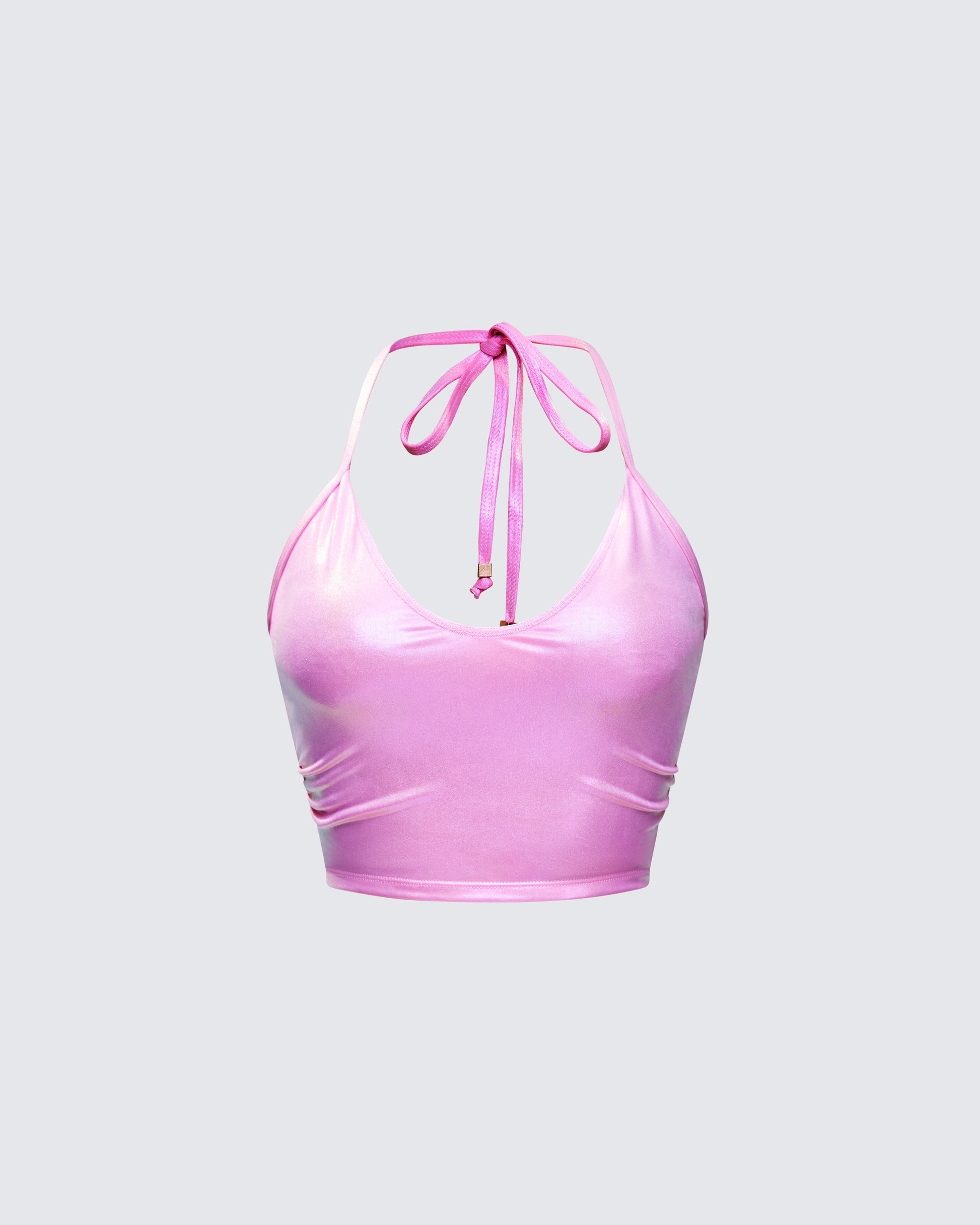 Finesse Naijah Pink Metallic Tankini Top