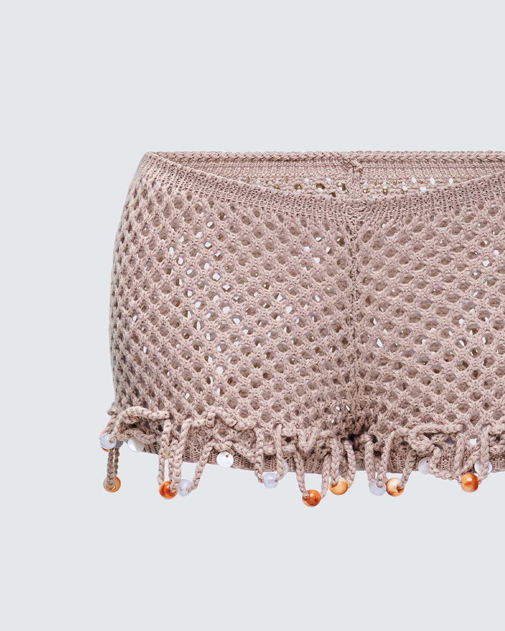 Finesse Rosia Stone Crochet Sequin Micro Shorts