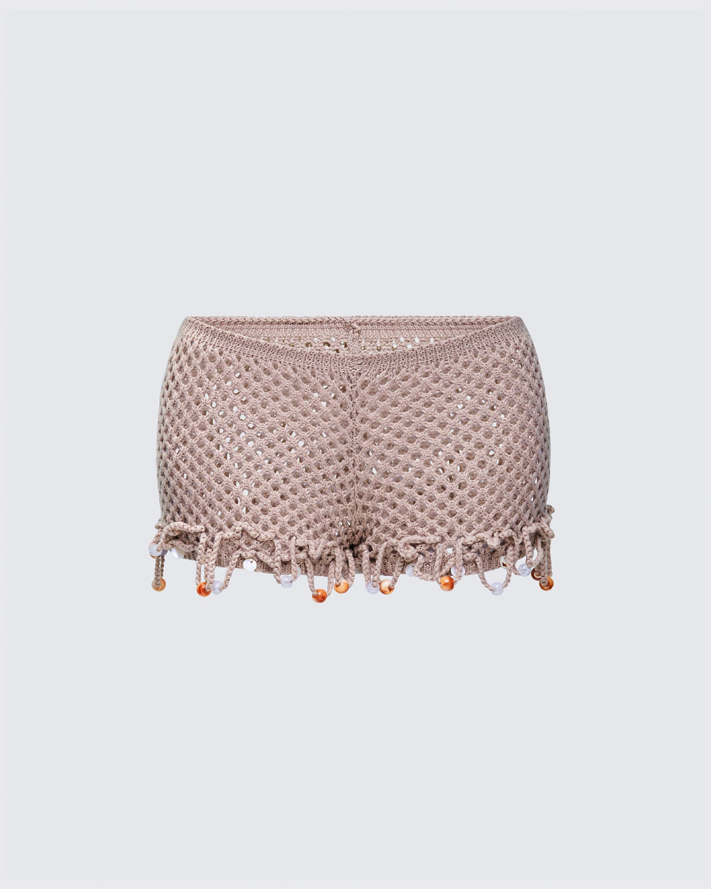 Finesse Rosia Stone Crochet Sequin Micro Shorts