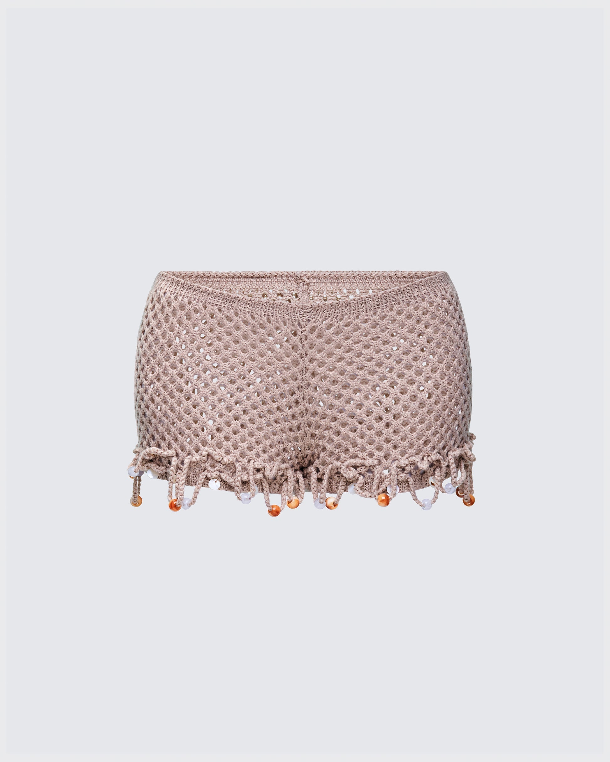 Finesse Rosia Stone Crochet Sequin Micro Shorts