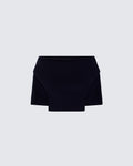 Finesse Shiloh Black Jump Hem Mini Skirt