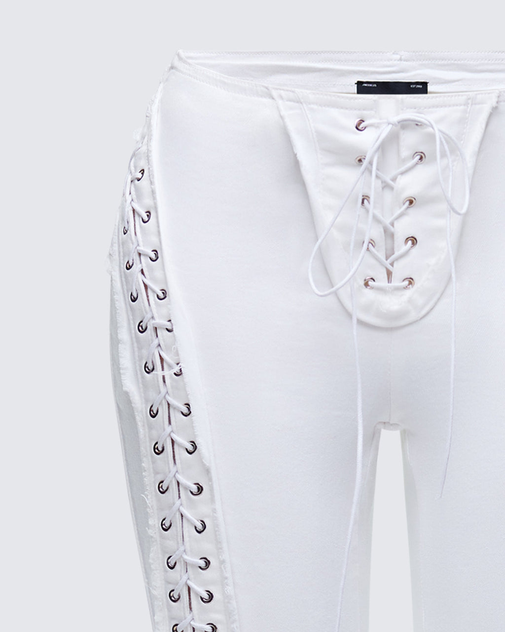 Finesse Genoveva Denim Lace Up Jeans